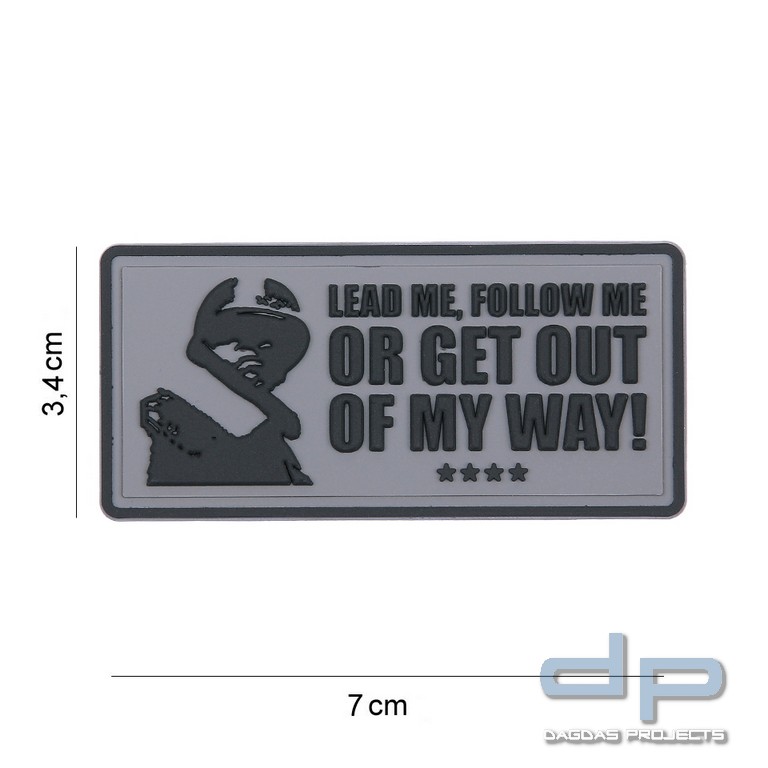 Emblem 3D PVC Lead me, follow me grey
