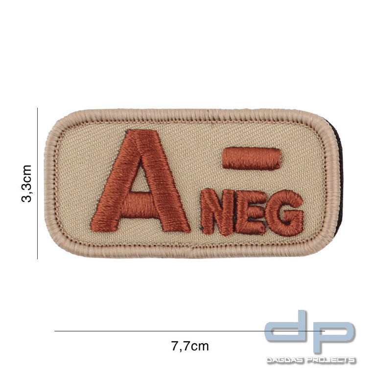 Emblem Blutgruppe A-Negativ Coyote