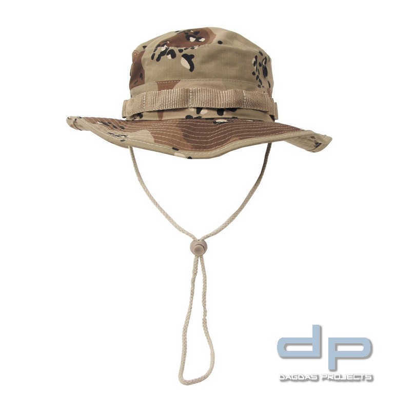 US GI Buschhut Kinnband,6 Frb. desert, GI Boonie, Rip Stop