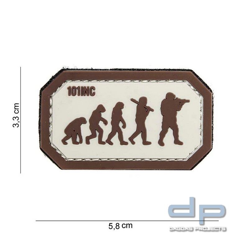 Emblem 3D PVC Airsoft Evolution beige/braun