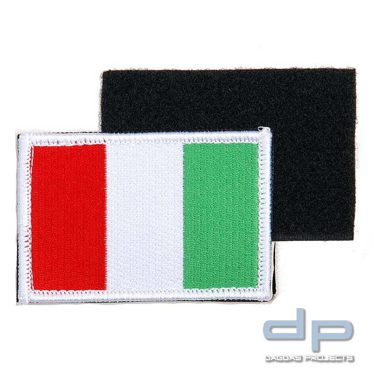 Emblem Stoff Flagge Italien mit Klettband