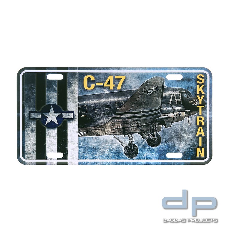 Nummernschild Metal C-47 Skytrain