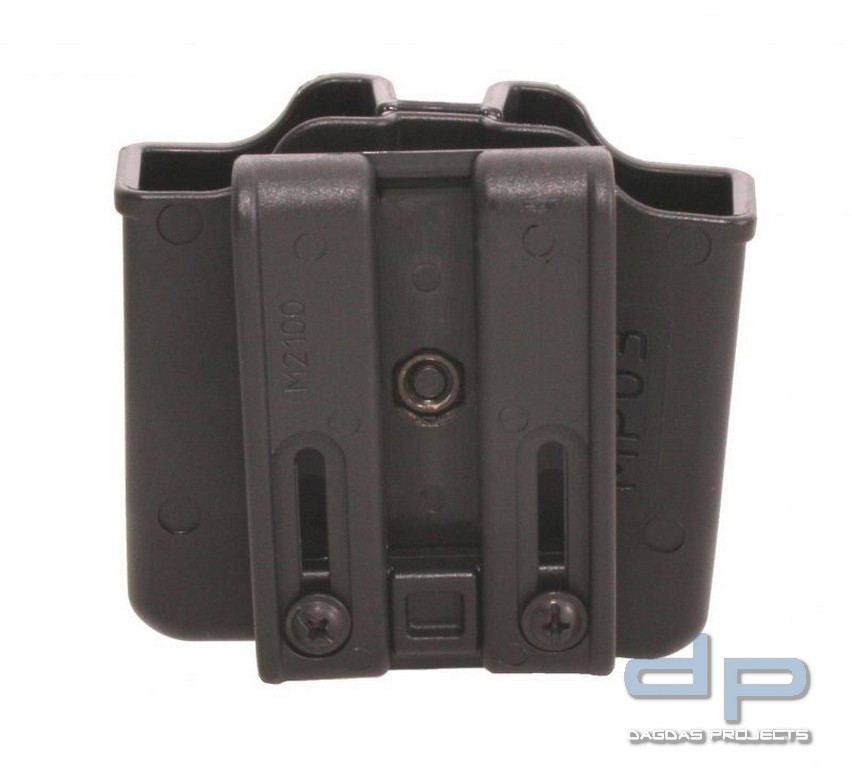 Doppelmagazintasche mit drehbarer Gürtelschlaufe