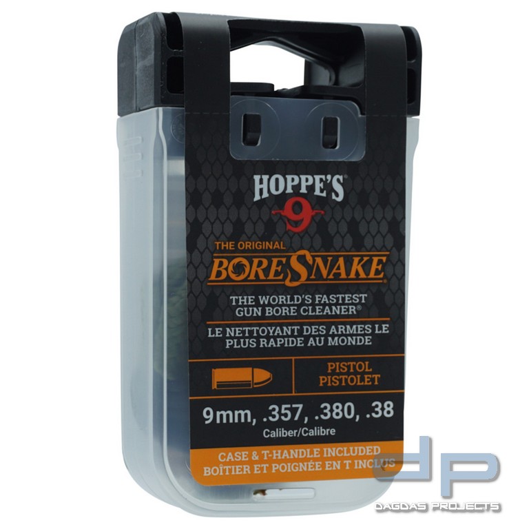 HOPPE'S BORESNAKE LAUFREINIGER FÜR PISTOLEN MIT DEM KLAIBER 9MM, 38, 380, 357