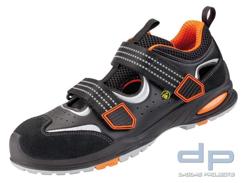 Sandalen Schwarz/Orange abgesetzt