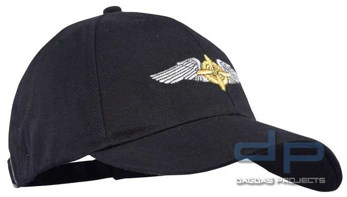 Baseball Cap Schwarz Army Airforce WWII Propeller