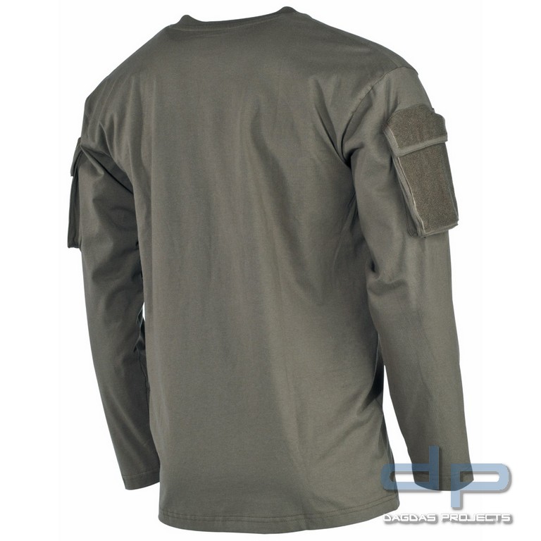 US Shirt, langarm, oliv, mit Ärmeltaschen