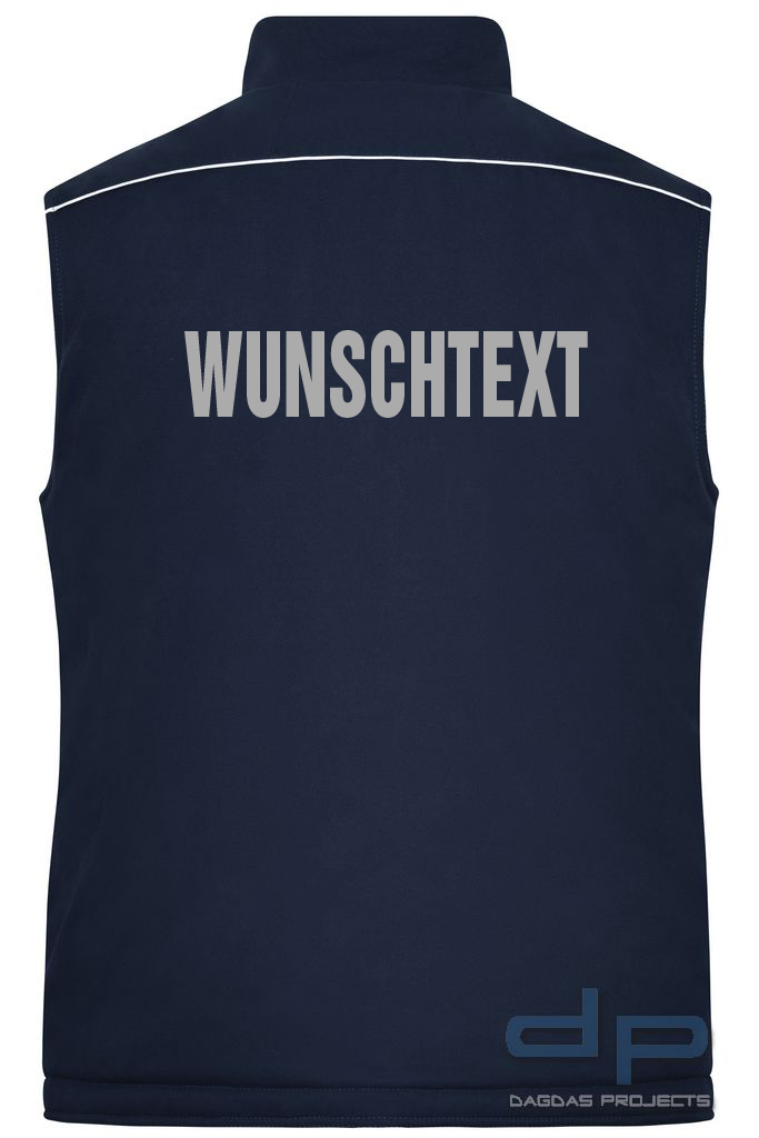 Softshell Weste gefüttert dp S-Serie in verschiedenen Farben mit Wunschaufdruck