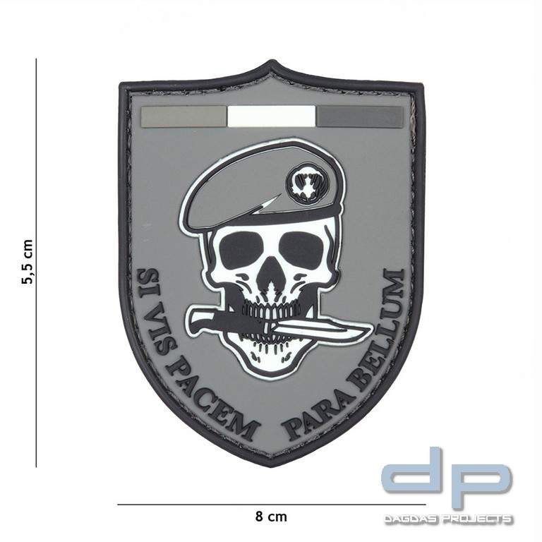 Emblem 3D PVC SI VIS Pacem grau