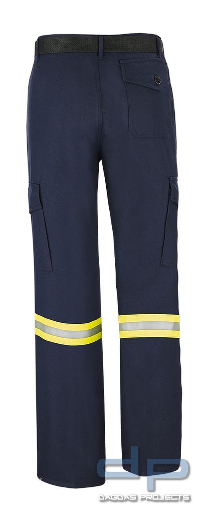 Bundhose HuPF Teil 2 dunkelblau mit Reflexstreifen Euramid/Lenzing FR, 265 g/m²