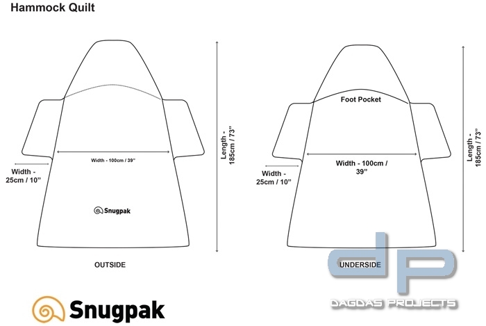 Snugpak Schlafsack Bushcraft Quilt für Hängematte Oliv