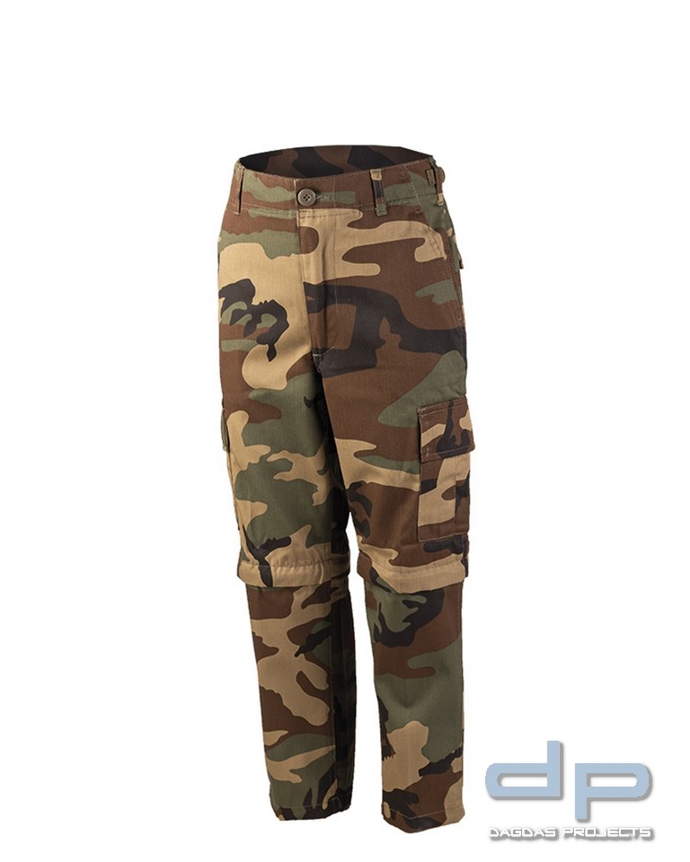 US Zip Off BDU Hose Kids woodland VPE 2