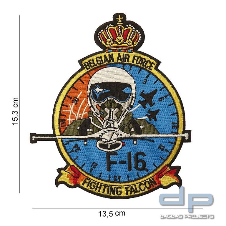 Emblem Stoff Belgian Air Force F-16 (Pilot)