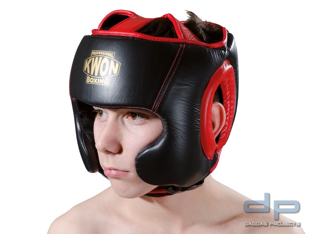 Sparring Kopfschutz in Schwarz-Rot
