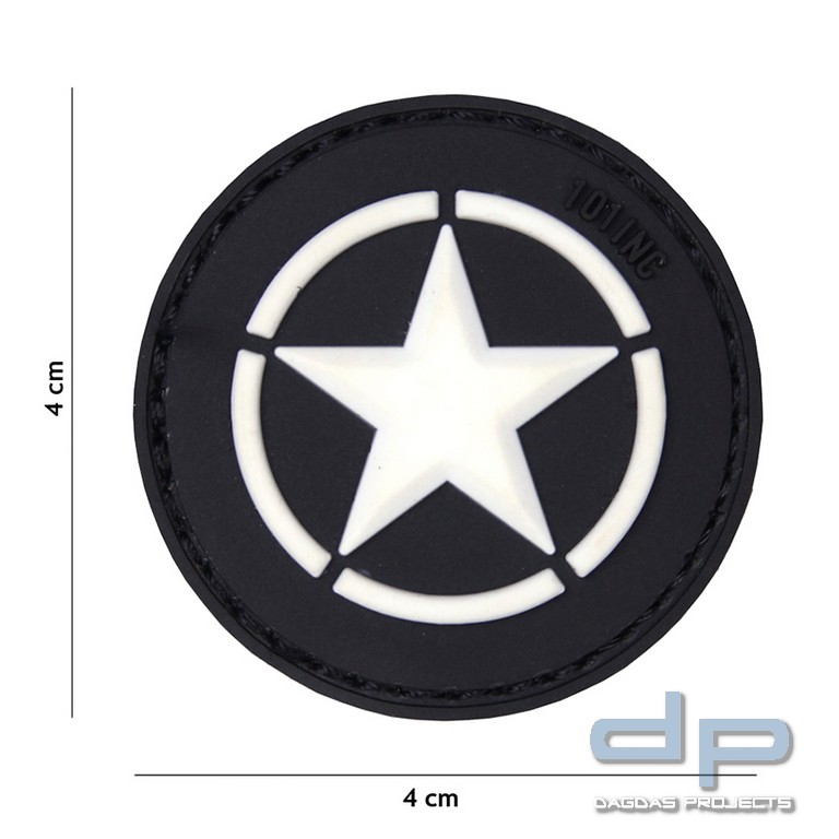 Emblem 3D PVC Allied Stern schwarz