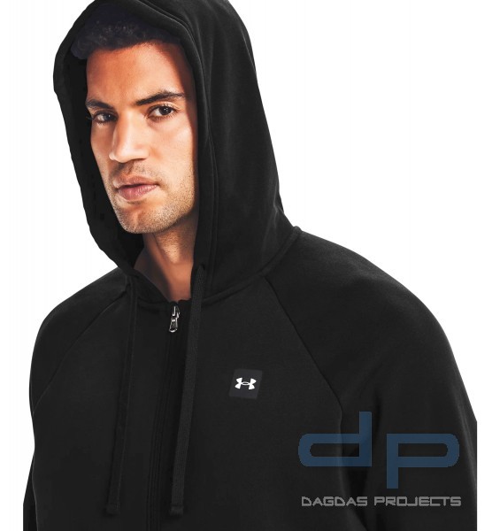 Under Armour Rival Fleece Full Zip Hoodie in schwarz