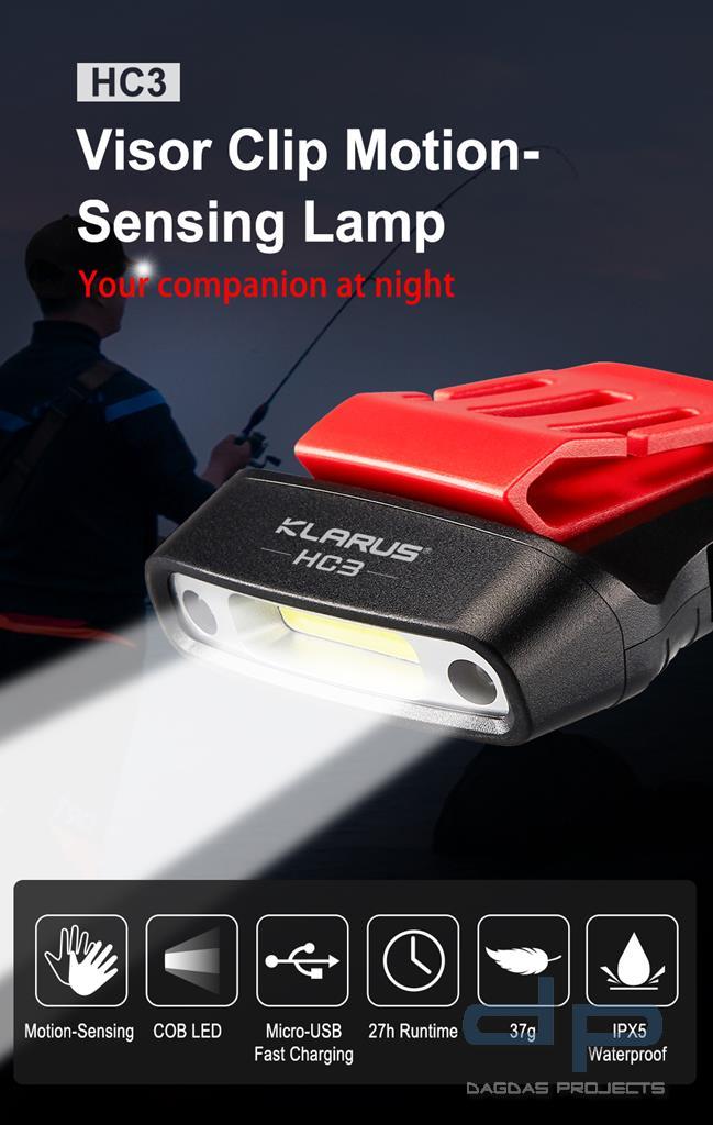 Klarus HC3 Cliplampe mit Sensor