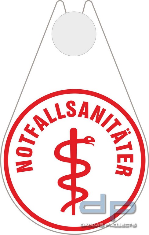 Warnschild Autoplakette in Tropfenform mit Saugnapf - weiß - 10cm rund - mit Wunschtext