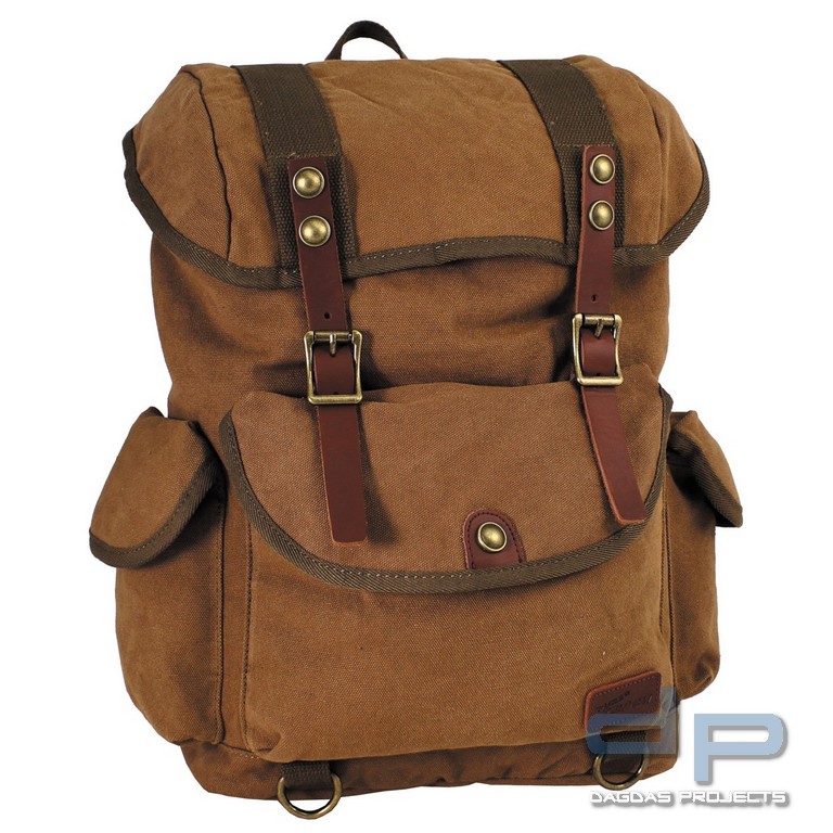 Rucksack, Canvas, "PT", braun