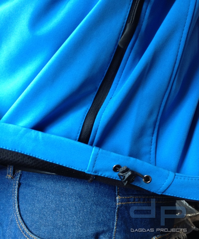 Polizei Softshell Jacke Azurblau mit reflektierender Aufschrift Gr. XL