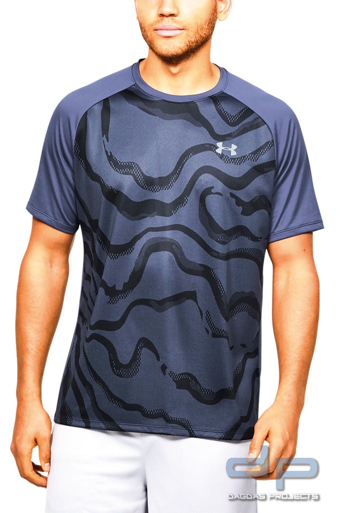 UNDER ARMOUR TECH 2.0 MORPH T-SHIRT in Hellgrau und Navy