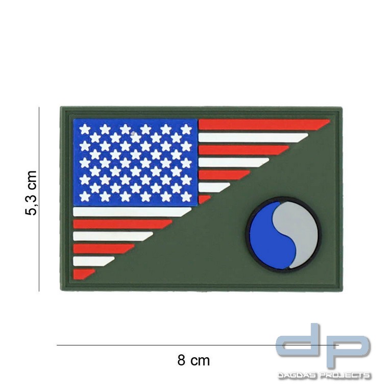 Emblem 3D PVC 29th Infantry half flag