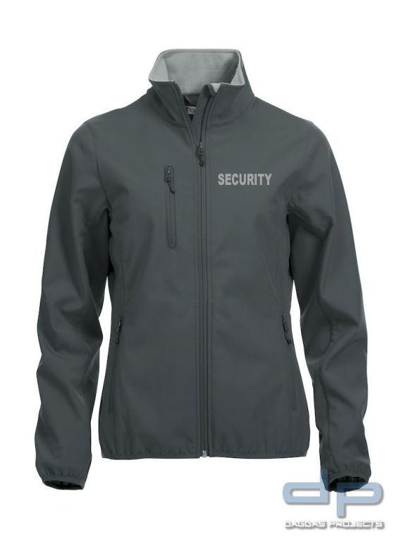 Basic Softshell Jacket Ladies mit reflektierend silbernem Wunschaufdruck in verschiedenen Farben