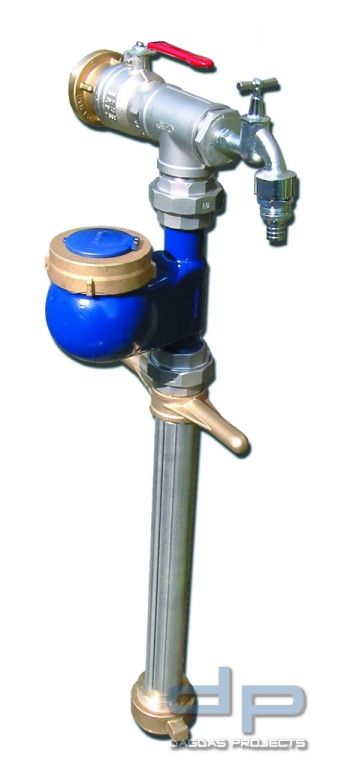 Wassermeßstandrohr (QN 6) 10 m³/h 1 x Storz-C Edelstahl Messing