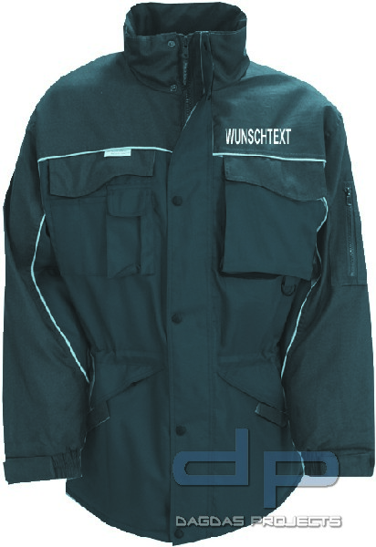 Stabile Arbeitsjacke mit Reflex-Aufschrift nach Wunsch