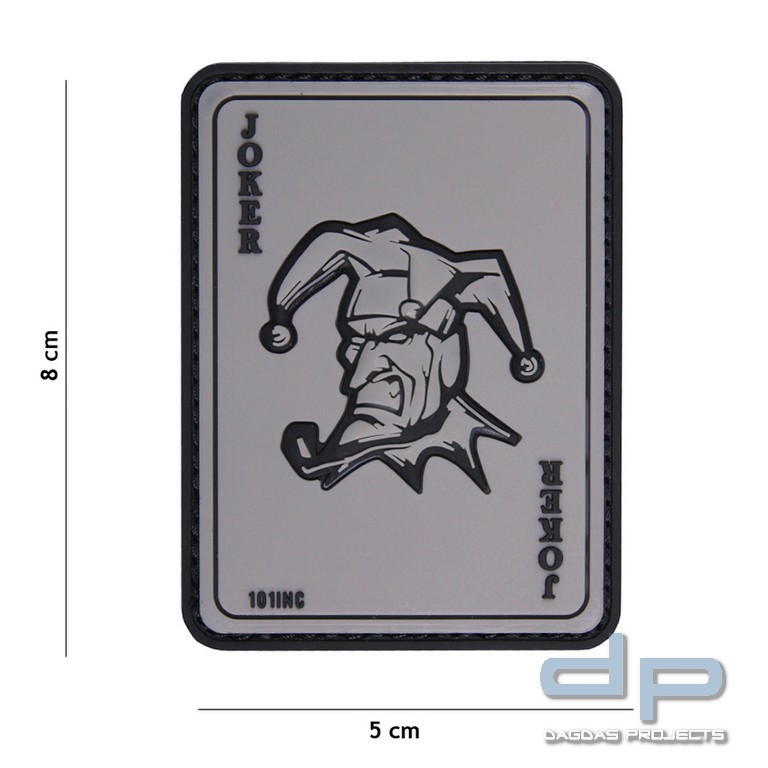 Emblem 3D PVC Joker grau