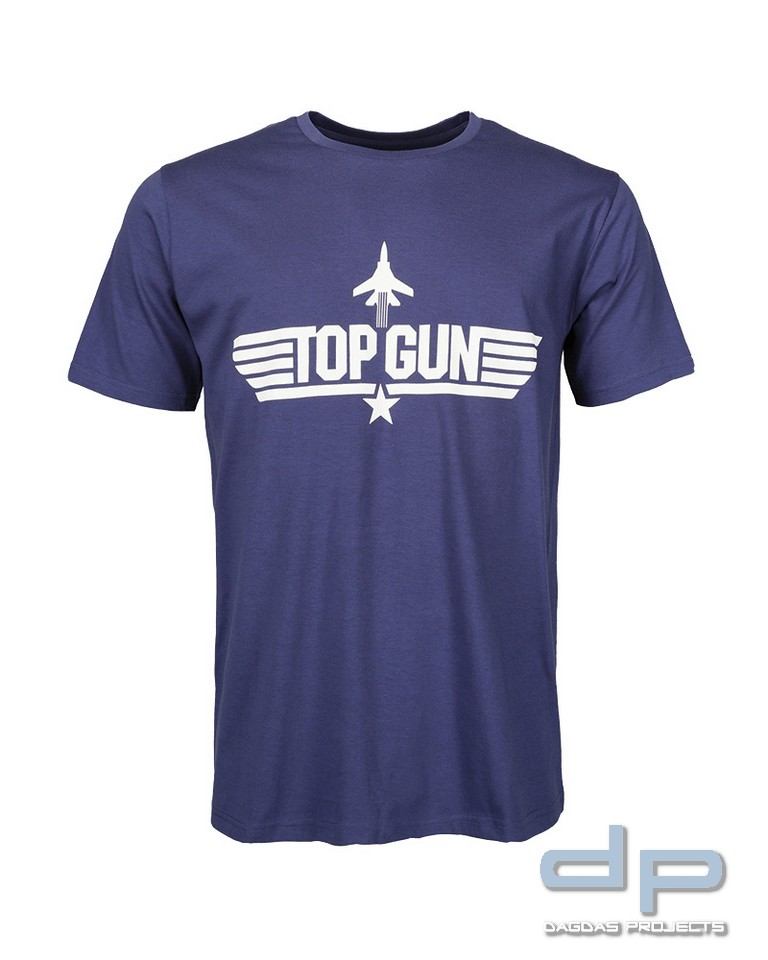 T-SHIRT M.DRUCK ′TOP GUN′ DK.BLAU VPE 3