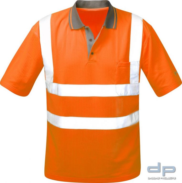 Poloshirts Mischgewebe in Orange