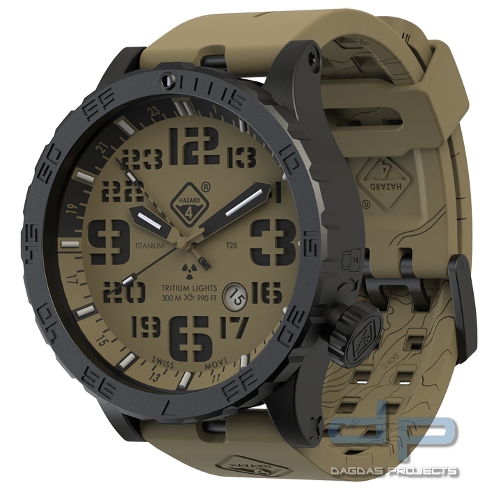 Hazard 4 Uhr Heavy Water Diver - Arid GMT Grün/ Gelb