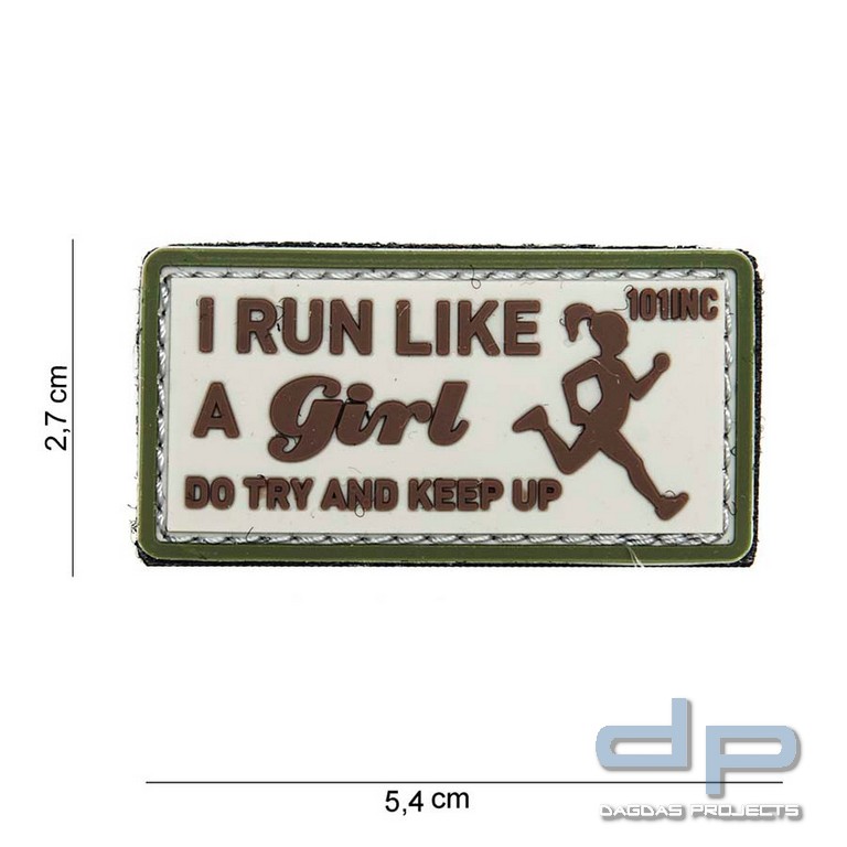 Emblem 3D PVC I Run Like beige