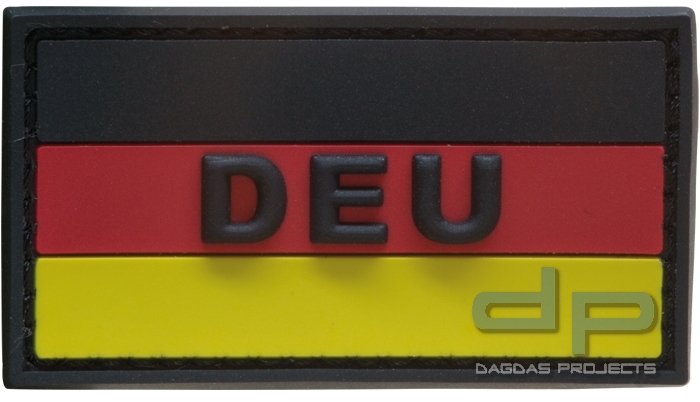 3D Rubber Patch Deutschlandflagge "DEU" SRG Small