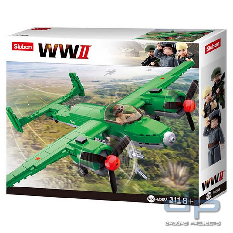 Sluban WWII Allied Bomber M38-B0688 #16098