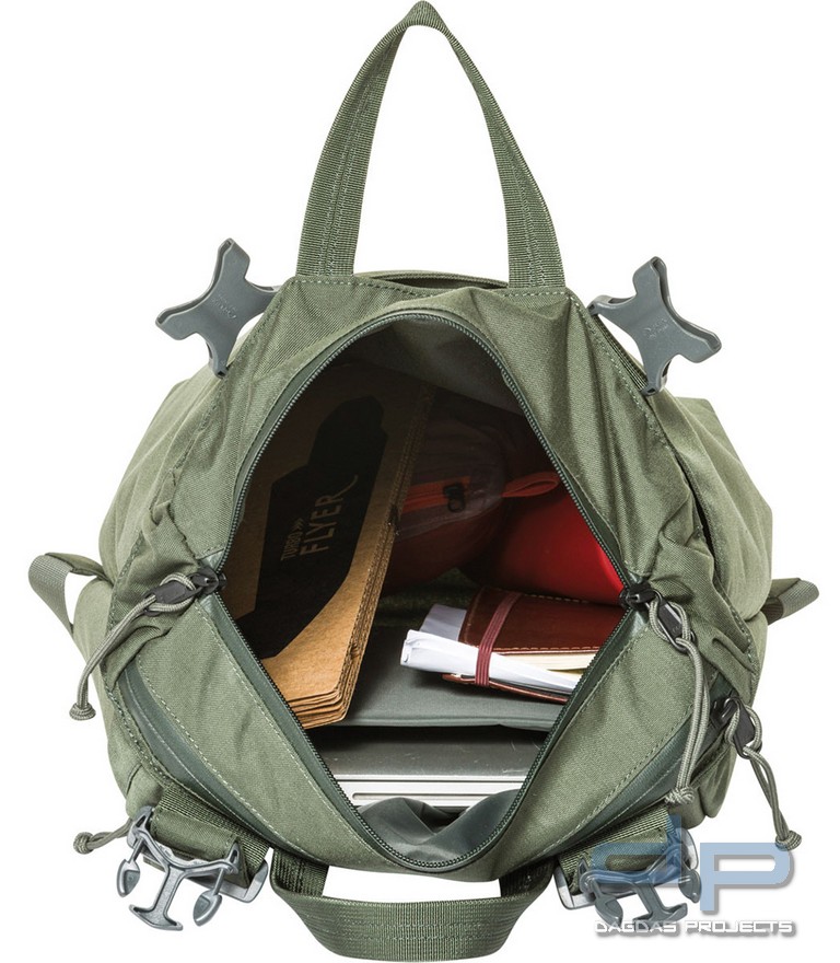 Mystery Ranch Booty Deluxe Tragetasche 21 L in Oliv und Schwarz