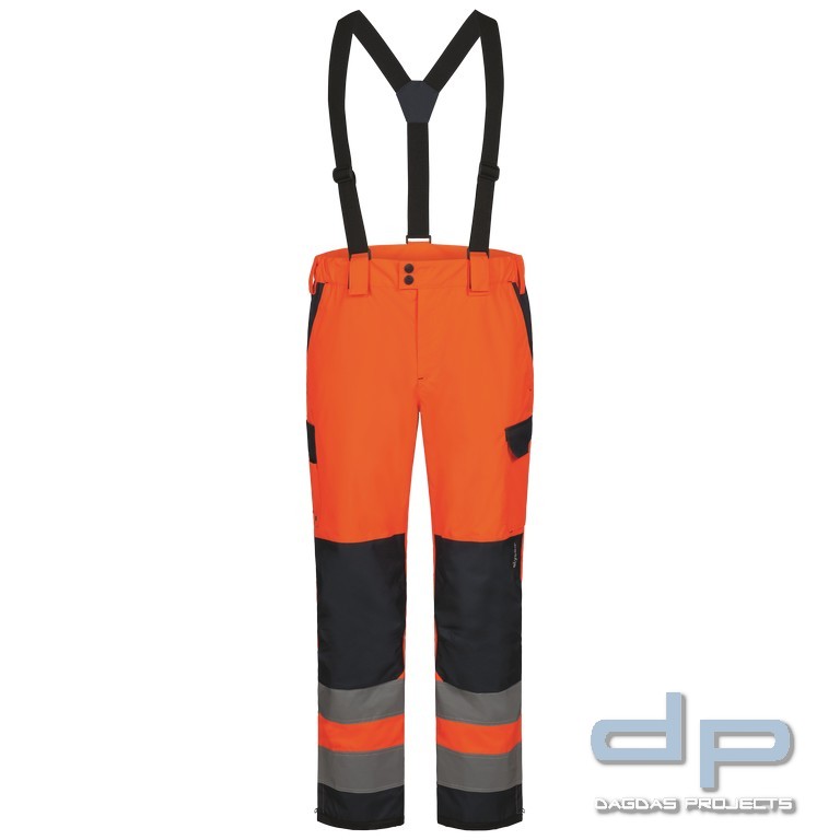 WARNSCHUTZ-BUNDHOSE in Orange mit Trägern