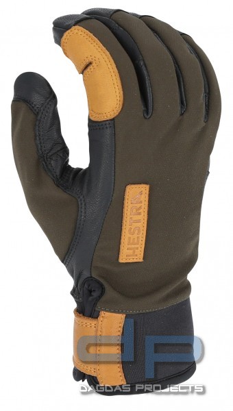 Hestra Ergo Grip Active Wool Terry (Leder GoreTex Handschuhe) in Dark Olive/Black