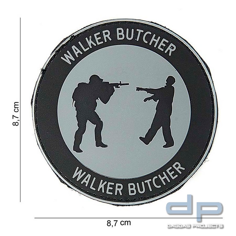 Emblem 3D PVC Walker Butcher Schwarz Grau