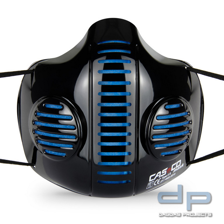 CASCO MASK 2.0 IN SCHWARZ mit Wunschaufdruck in 3 M reflex silber