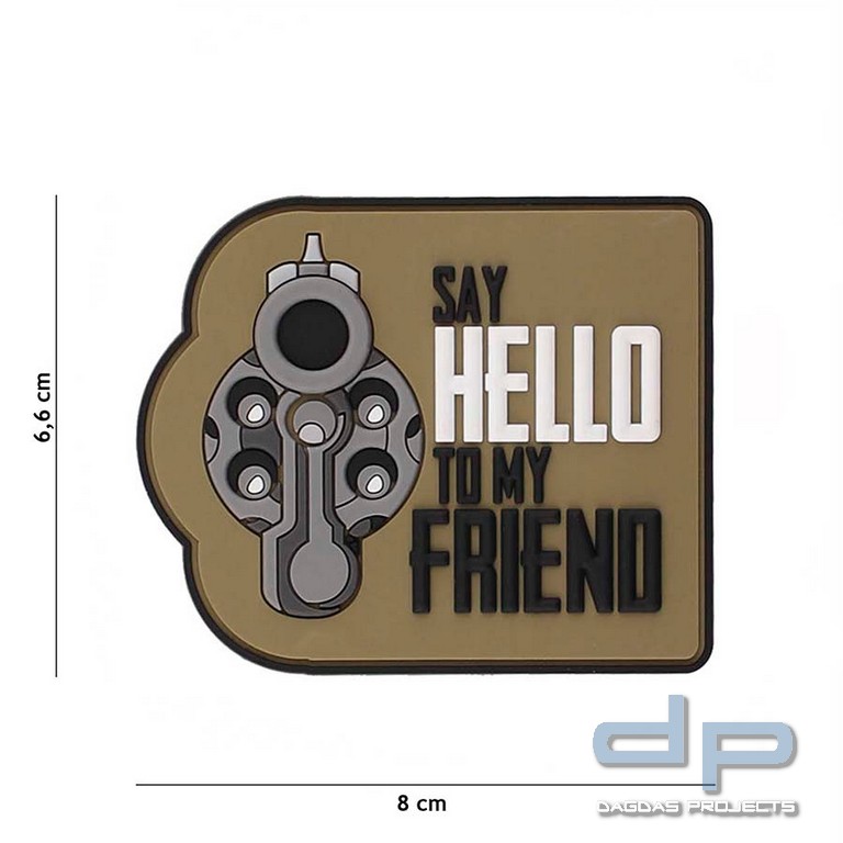 Emblem 3D PVC Say hello to my friend coyote