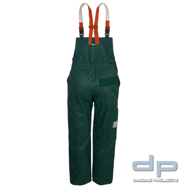 Watex Forstschutz-Latzhose Basic Design C grün/leuchtorange rundum
