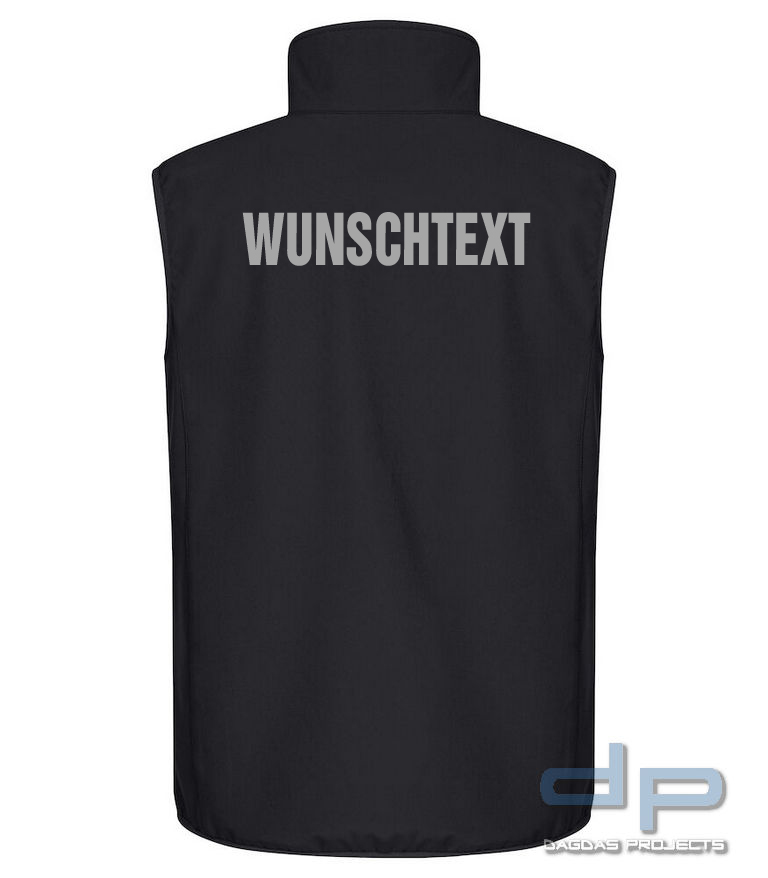 Behörden Herren Classic Softshell Vest mit Aufdruck nach Wunsch auf Brust und Rücken