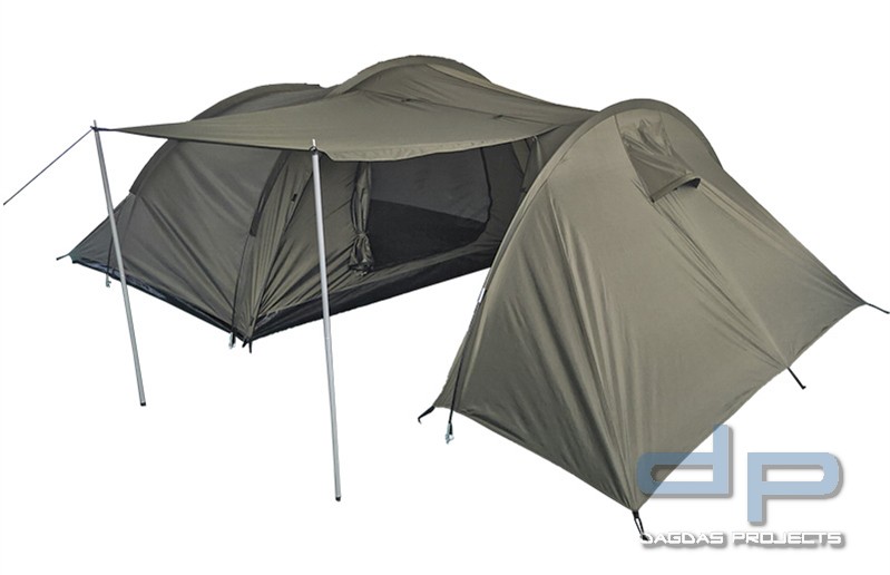 MIL-TEC 4-PERSONENZELT MIT STAURAUM 2,50 X 4,20 M
