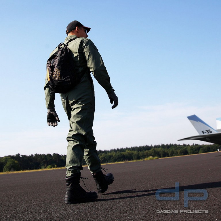 Piloten overall in Sage Green und Schwarz