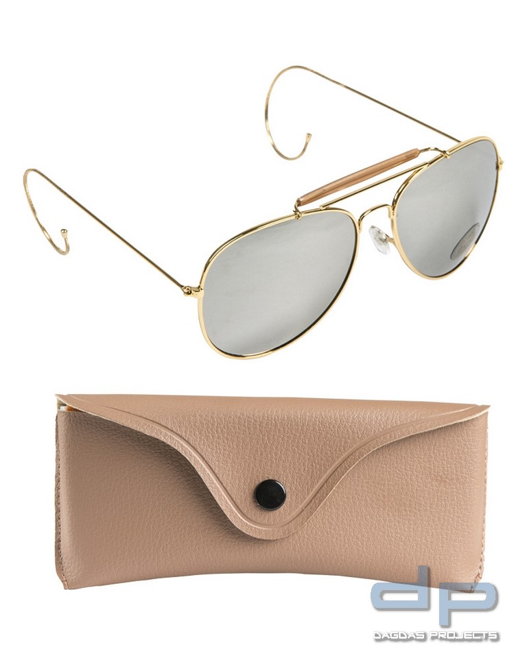 US AF Sonnenbrille mit Etui verspiegelt 5 Stück