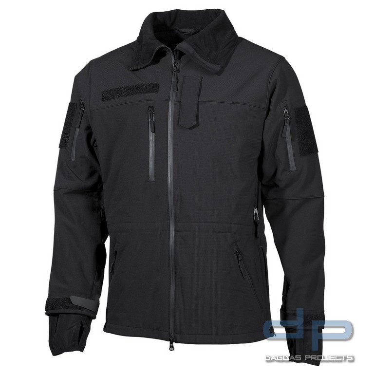 Soft Shell Jacke, "High Defence", schwarz