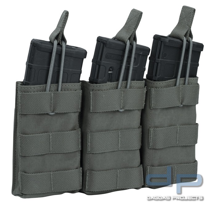 Warrior Triple Open Mag Pouch Ranger Green M4