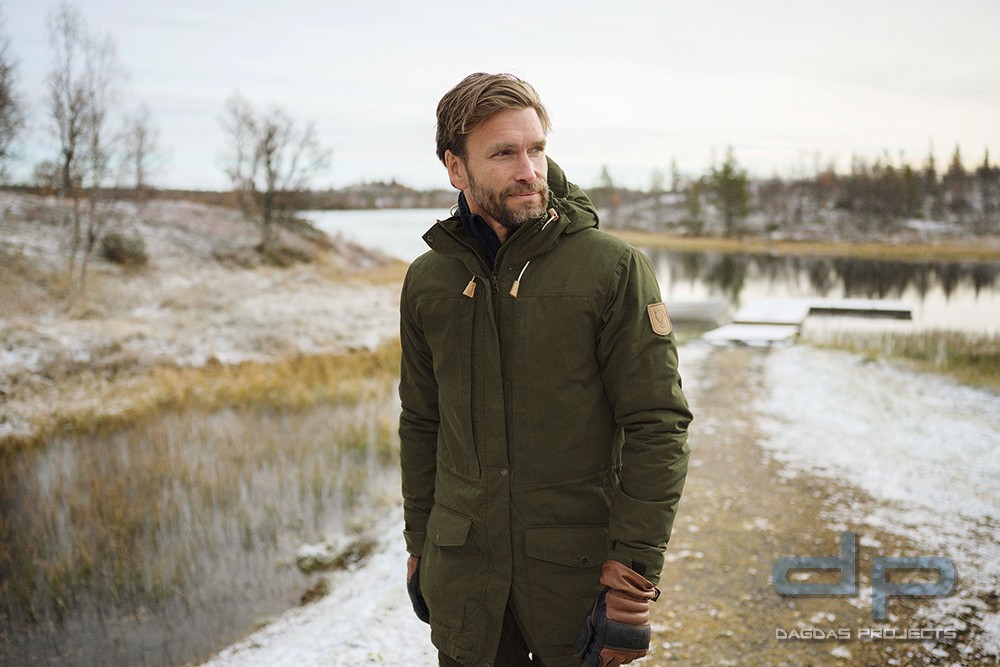 Fjällräven Singi Wool Padded Parka in Schwarz